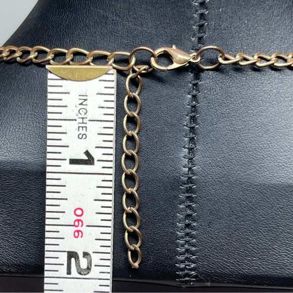 Fringe Bib Copper Black Bead Statement Necklace 21-23" - Picture 6 of 8